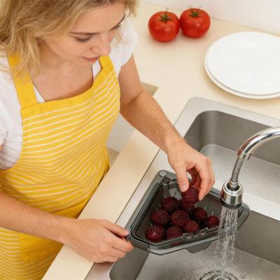 Magnetic Triangular Drain Basket, Sink Strainer Basket, Hanging Drain Basket, Corner Sink Strainer, Space-saving, Magnetic Drain