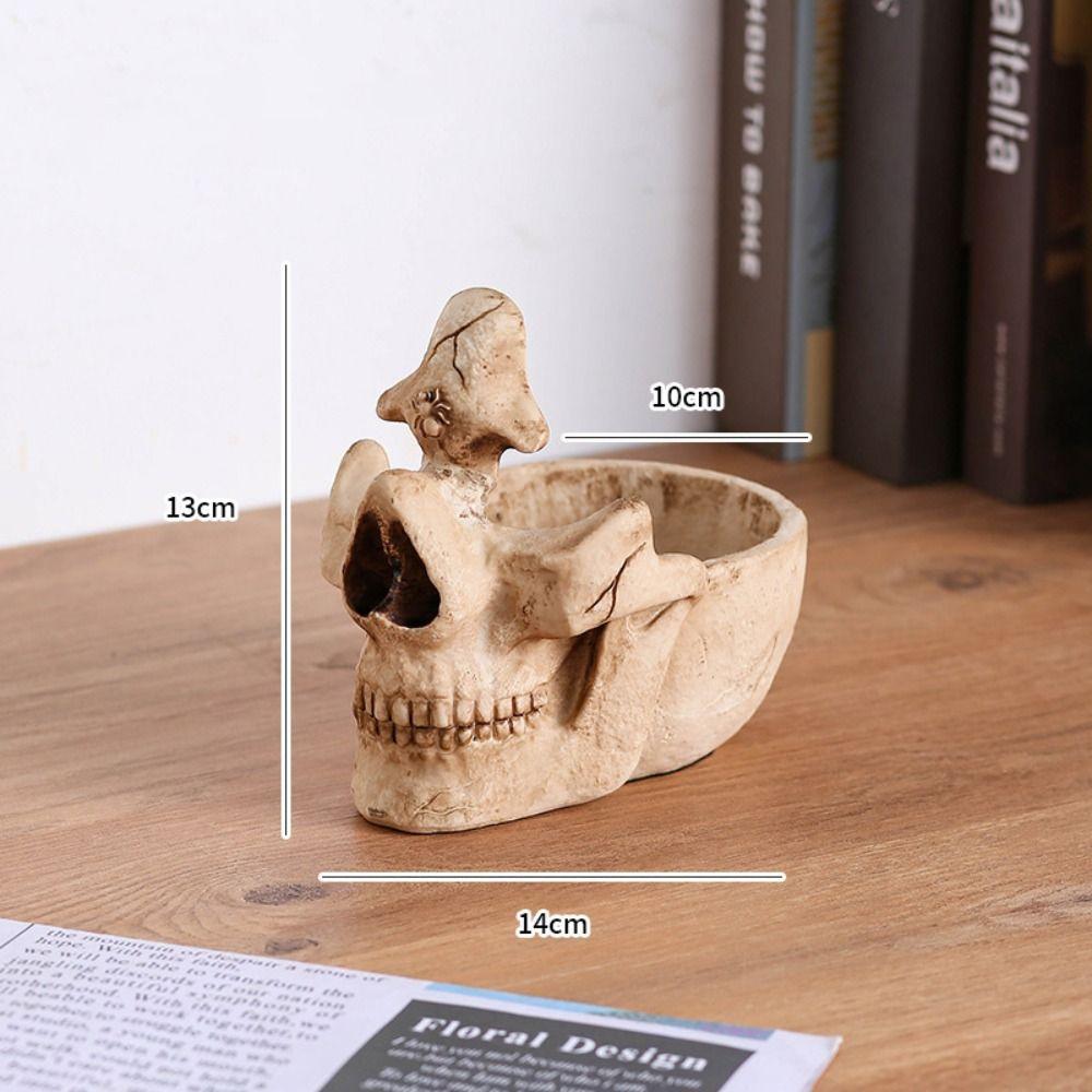 Anti-slip Skull Glasses Holder Creative Skull Resin Sculpture Glasses Display Stand  Living Room
