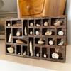 Fashionable Miniature Wooden Trinket Display Shelf Pocket Sized Crystal Box Portable Jewelry Holder for Men and Women