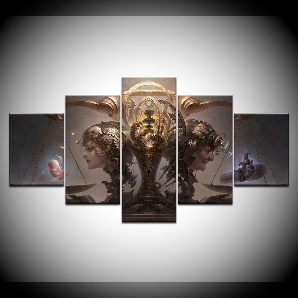 Canvas Painting Born under the sign of Libra 5 Pieces Wall Art Painting Modular Wallpapers Poster Print Home Decor
