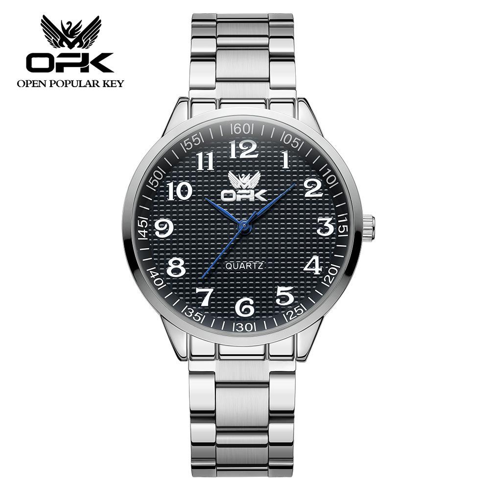 OPK Brand Watch Waterproof Quartz Watch Digital Scale Simple Business Men's Watch Men's Watch