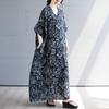 Short Sleeve Plus Size Cotton Vintage Floral New In Dresses for Women Casual Loose Maxi Long Summer Dress