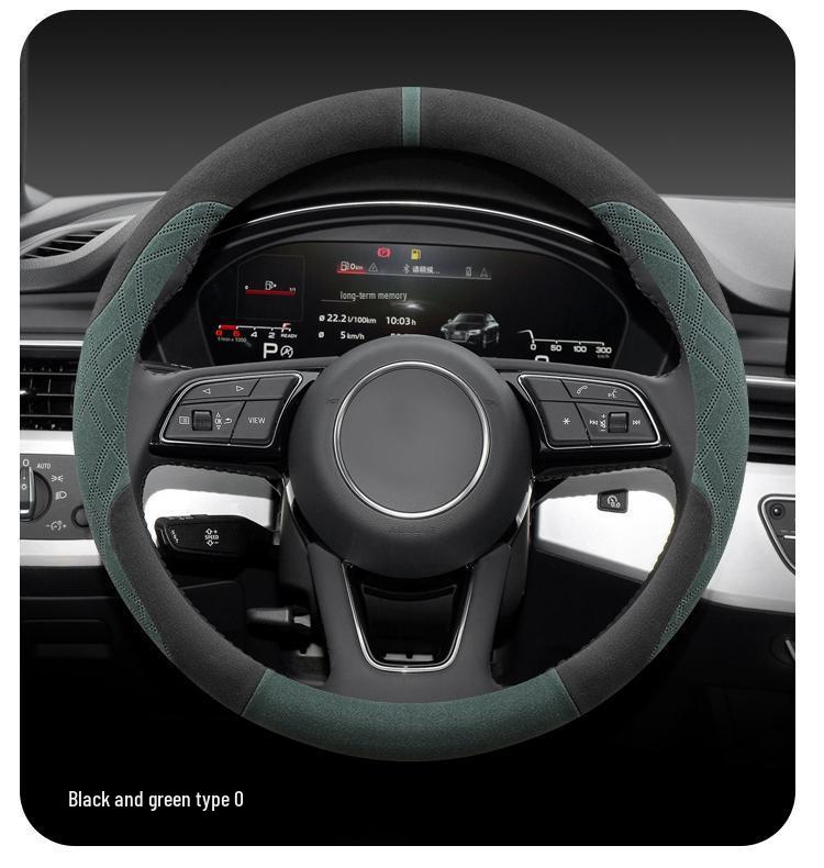 Electric MINI Steering Wheel Cover: Ultra-thin, Anti-slip, Sweat-absorbing, Plush Winter Grip.