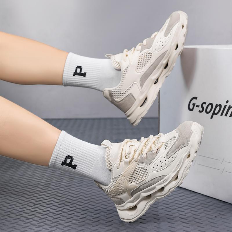 2025 Men's CasualTrendy All-match Fashion Height Inreasing Abrasion Resistant Breathable Dad Shoes Lace-up Student Campus Street