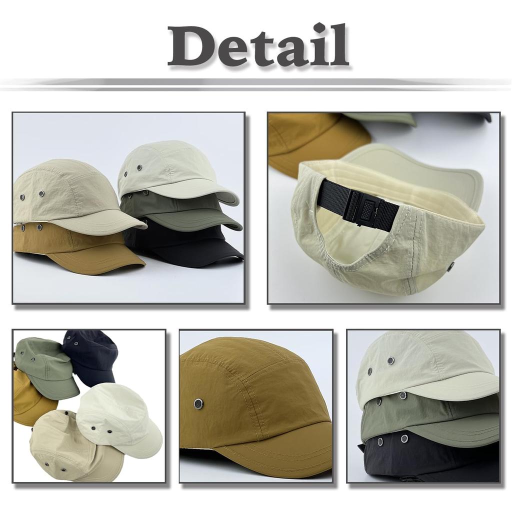 Hiking Sun CZA067 [White Fang] Cap, Plain, Protection, Hat, Simple, Stylish, Casual, Men's, Women's, (Black)