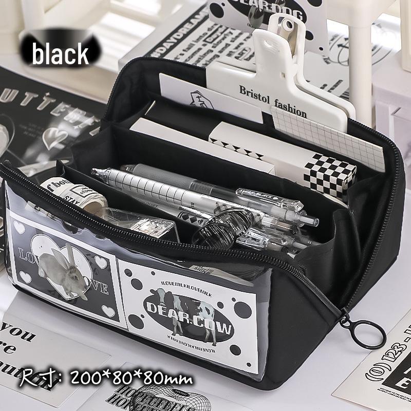 High-Capacity Pencil Case for Girls 2024 - Junior/Elementary School Stationery Bag