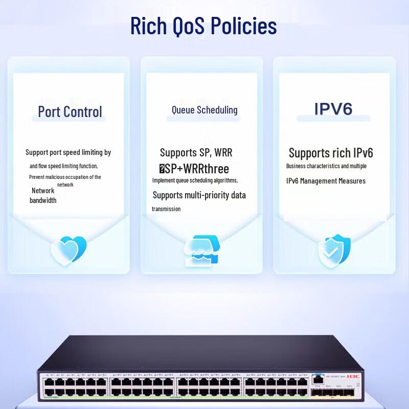 H3C S5130V2-52S-PWR-LI Gigabit PoE+ Network Switch
