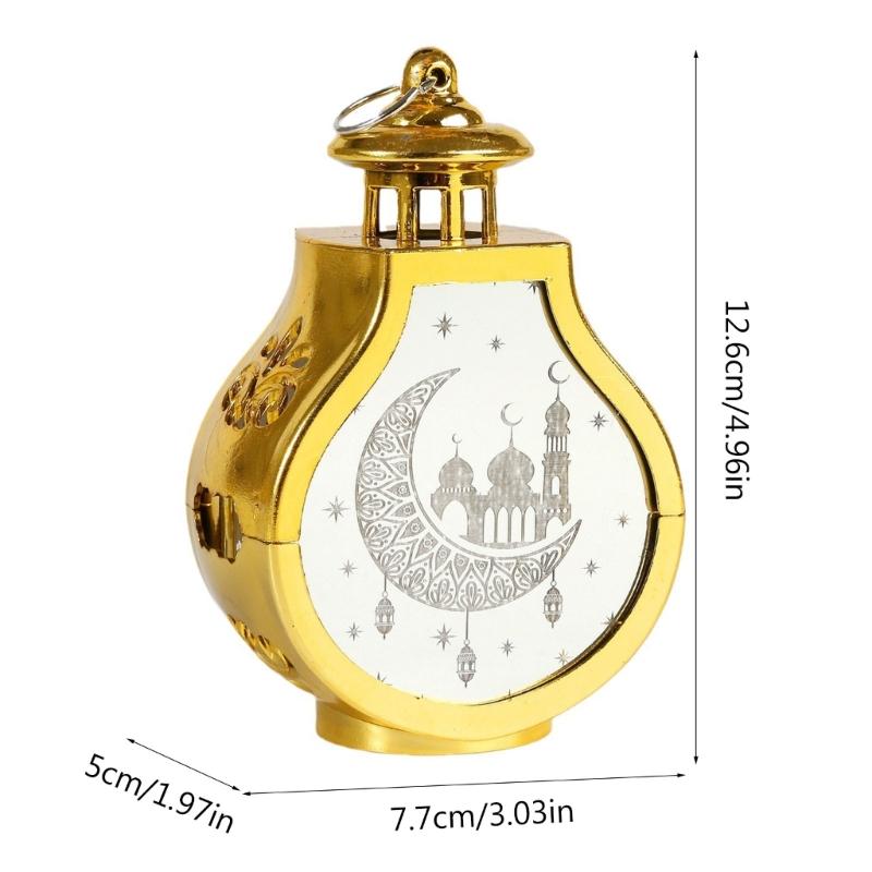 EidMubarak Light Lamp Ornament Islamic Party Decor Supplies Ramadas Wind Lamp Decor for Home Party
