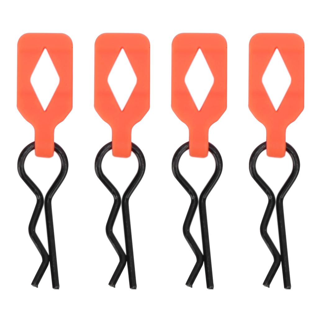 4pcs Metal Body Shell Clips Buckles for 110 RC Remote Control Car Parts AccessoriesOrange