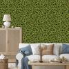 Olive and Lime Green Leather Wallpaper for Living Room and Bedroom 50x1000