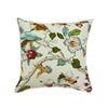 Removable INS Style Flower Printing Pillowcase Classic Bird Throw Pillowcover 45CM Cotton Cushion Cover Sofa/Bed