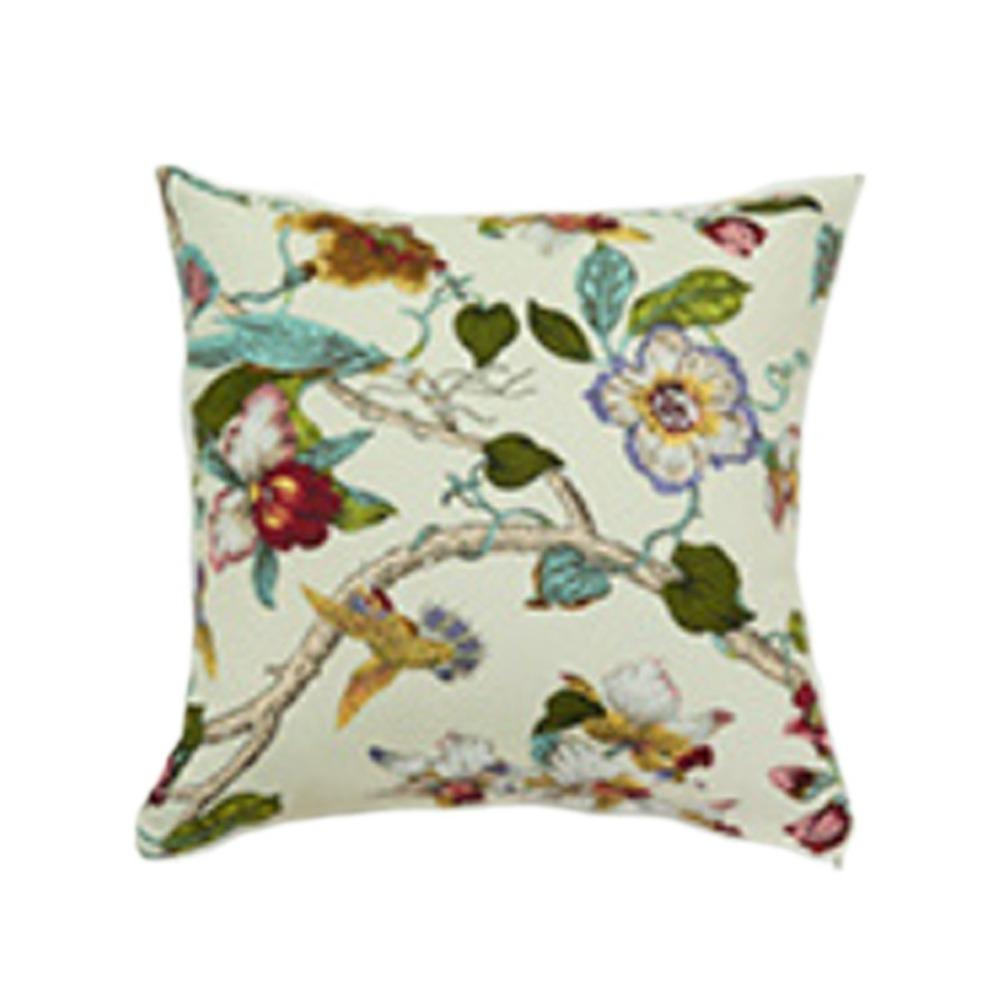 Removable INS Style Flower Printing Pillowcase Classic Bird Throw Pillowcover 45CM Cotton Cushion Cover Sofa/Bed