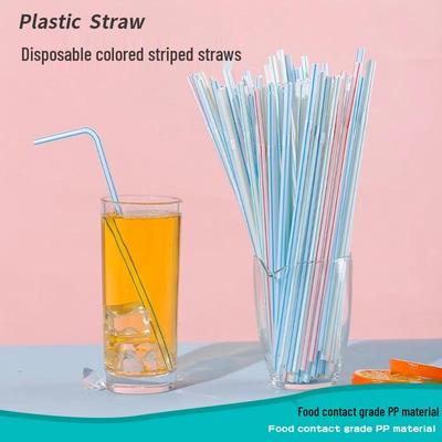 Individually Wrapped Neutral Colored Bent PP Plastic Straws