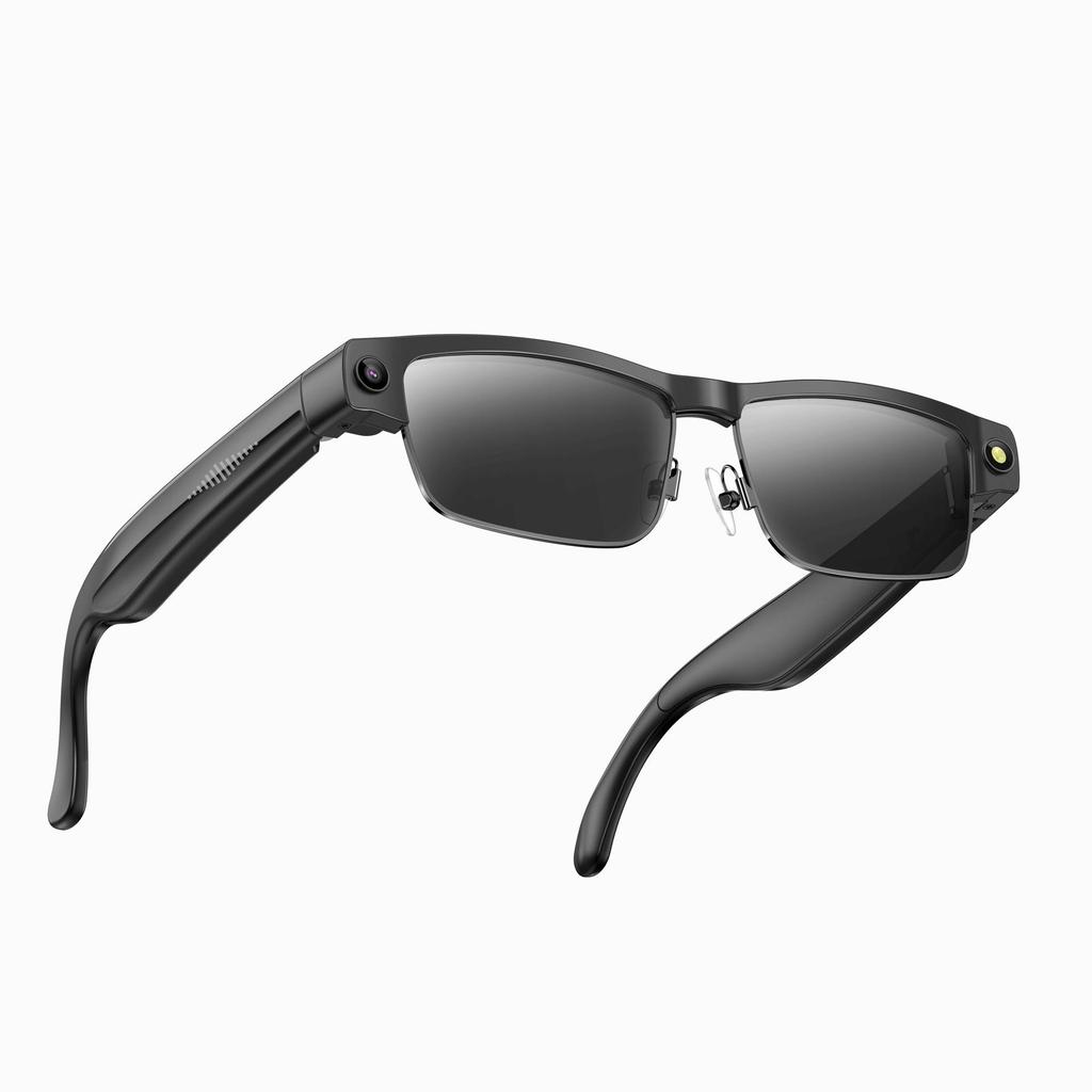 Lunettes Métalliques Bluetooth Intelligentes: Changement de couleur, Lecture de musique, Caméra 8MP, Traduction globale