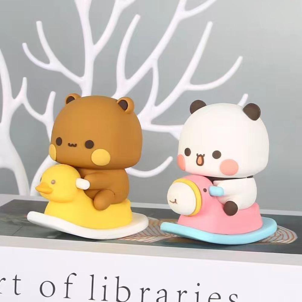 Cute Panda Bear Doll Cartoon Toy Doll Ornament Panda Bear Figure Model  Home Decor