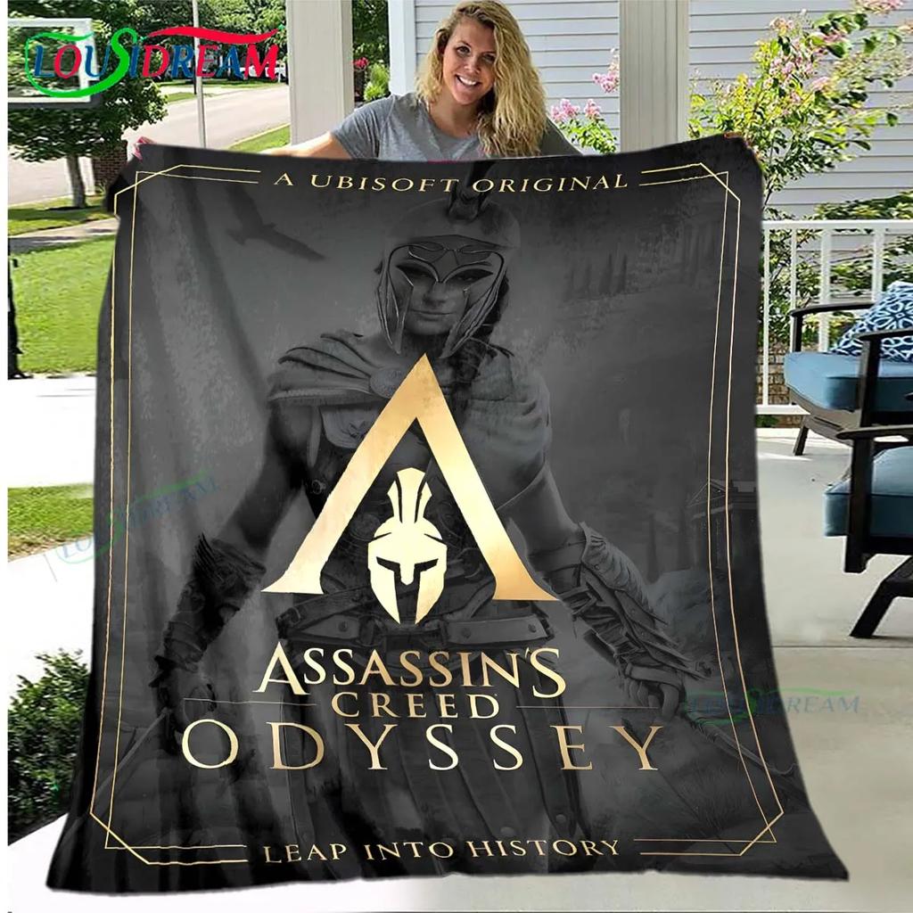 Manta 3D de Juegos de Moda A-Assassin’s Creed, Manta de Franela para Cama Sofá Picnic Oficina Senderismo Ocio Siesta Regalo de Cumpleaños