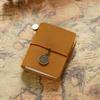 Mini Carnet de Poche à Feuilles Mobiles en Cuir de Vache pour Voyageur