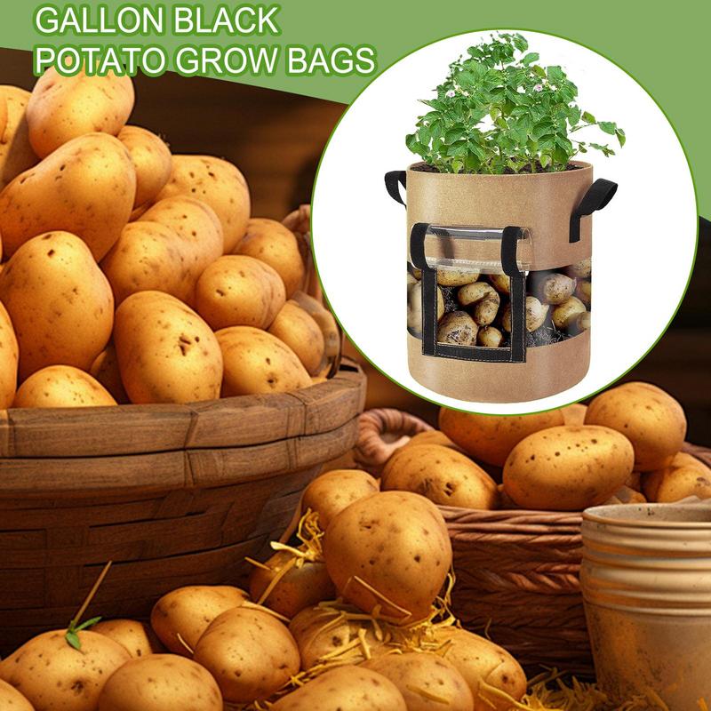 Vliesfilz Pflanzbeutel Stoff Garten Kartoffeltopf Gewächshaus Gemüseanzuchttaschen feuchtigkeitsspendend vertikale Werkzeuge