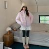 Ribs light and thin short couple retro bread clothes hooded versatile solid color large size warm winter down cotton clothes tide