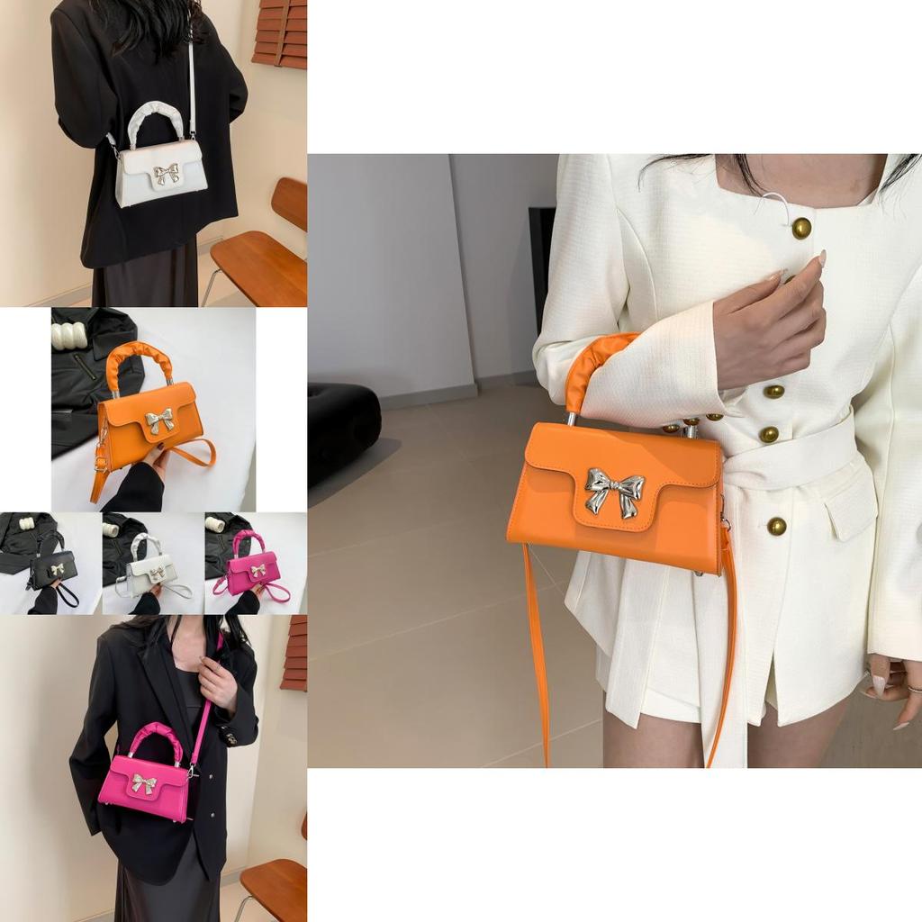 Trendy Black White Or Colorful Pu Shoulder Crossbody Bag Stylish Small Square Handbag