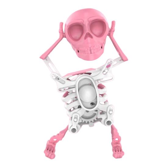 Dancing Swinging Skeleton Toy Kids 3D Halloween Articulated Skeleton Spring