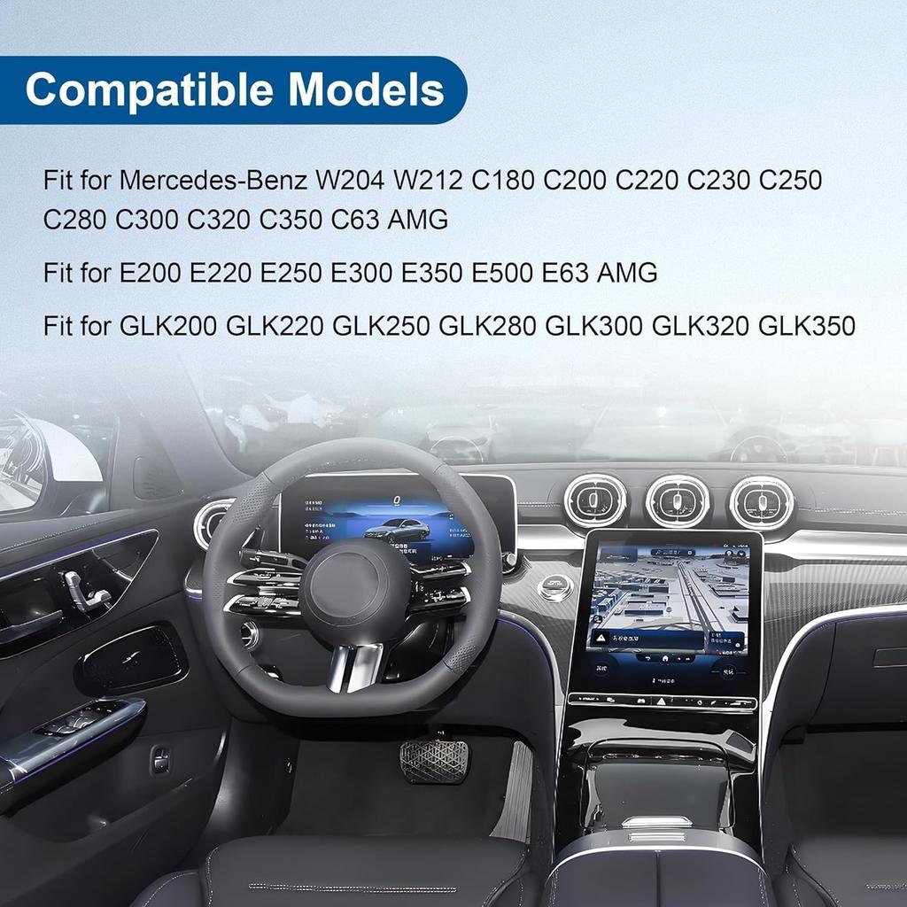 4Pcs Front Driver Window Switch Button Cap Fit for Mercedes-Benz C-Class E-Class GLK W204 W212 E220 C180 C200 C220 C300 C250 W166 Driver Side Front