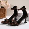 Mode Damen Sandalen Peep Toe Mode Hohe Absätze Sommerschuhe Große Größe Gladiator Cover Absatz Sandalen Damen Sexy Kleiderschuhe
