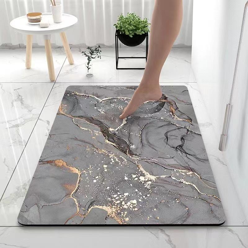 Modern Simple Toilet Absorbent Quick Dry Dirty Mat Bathroom Door Non-slip Wear-resistant Diatom Mud Mat
