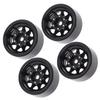 4Pcs Beadlock Wheels 1in Deep Groove Universal for Traxxas ATV RC Car Body Parts with Screws Black