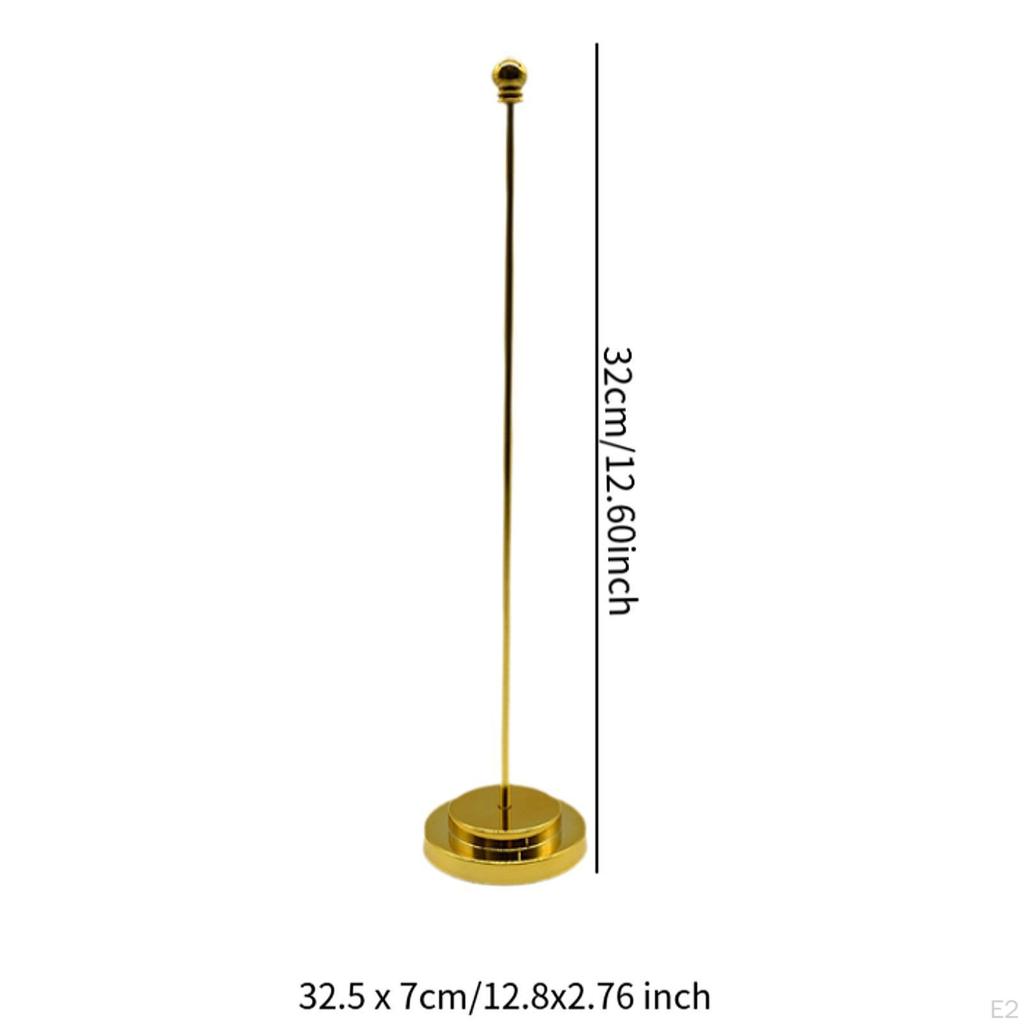 Compact Flag Stand for Desk with Metal Base