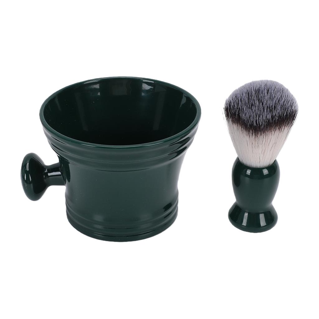 Wet Shaving Kit Fast Lathering Nylon Shaving Brush ABS Bowl Set Men Barber Tools for Home Travel 2 Piece Set