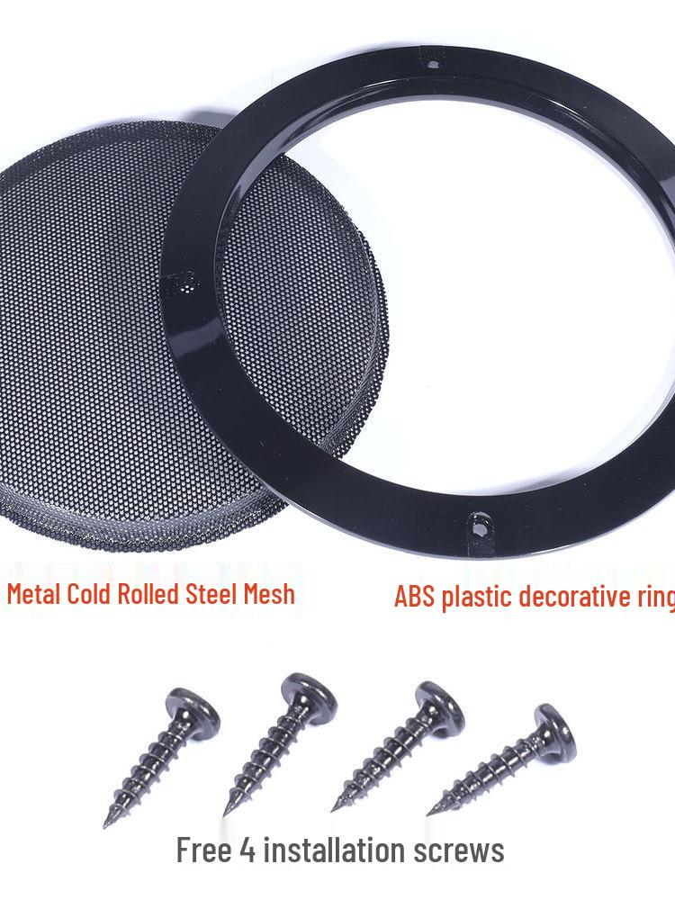 2-10 Inch Black Speaker Horn Grille & Decorative Faceplate Rings