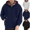 Men's Patchwork Top Loose Zipper Cardigan Jacket