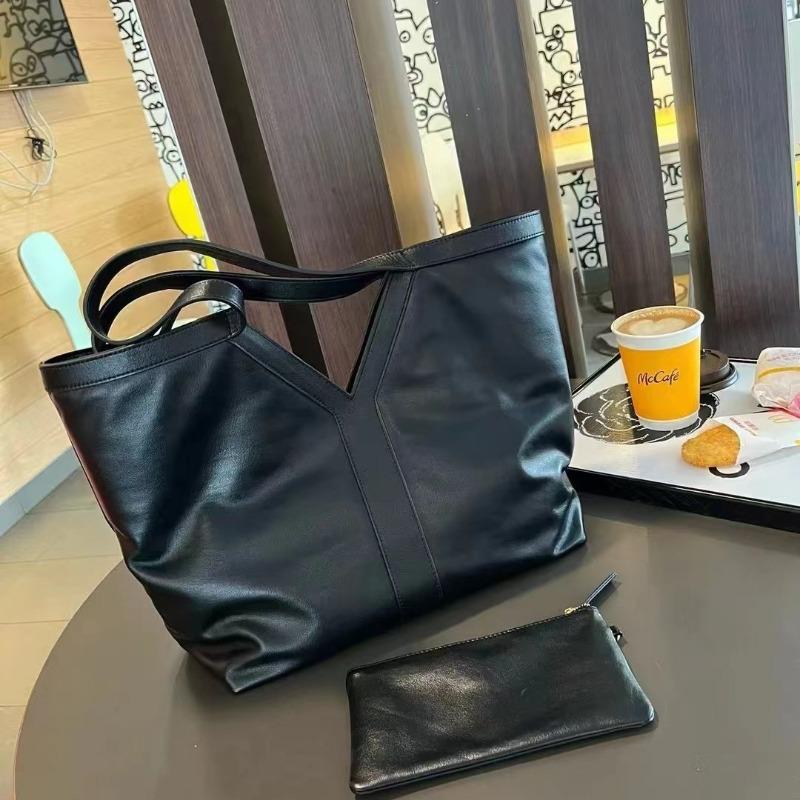 Fashion high sense TOTE leather women's bag simple tote bag European and American style shoulder underarm bag