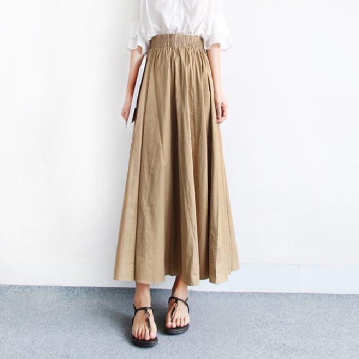 2024 Spring Japanese Style Women's Large Size A-Line Umbrella Skirt with Big Swing, Hong Kong Fashion