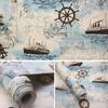 1 role 17,7 * 393,7 palců Samolepicí tapety Vintage Sailing Era používané k výzdobě pracovních stolů Domácí dekorace Nástěnné dekorace Ozdobte svůj domov!