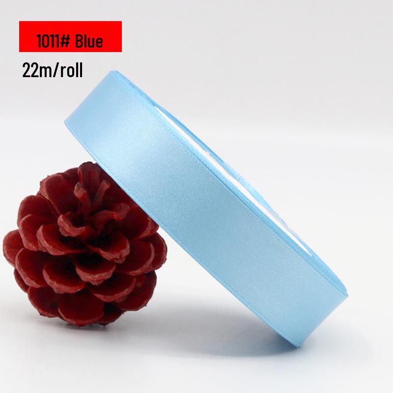 Ruban Tissé en Polyester de 2,5 cm pour l'Emballage de Cadeaux Floraux, les Gâteaux de Mariage et les Décorations dans des Couleurs Soie