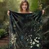 1Pc Custom Name Text Floral Forest Print Flannel Blanket Suitable for Living Room Bedroom Dormitorio Home Decor Wall Hanging