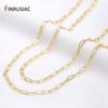 2 Types 14K Gold Plated Oval Cable Chains DIY Jewelry Making Accessories Handmade DIY Bracelets Necklace Chain Fittings