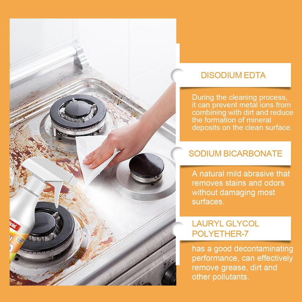 Kitchen Foam Cleaner Powerful Cleaning Grease And Stains Without Damaging Surface