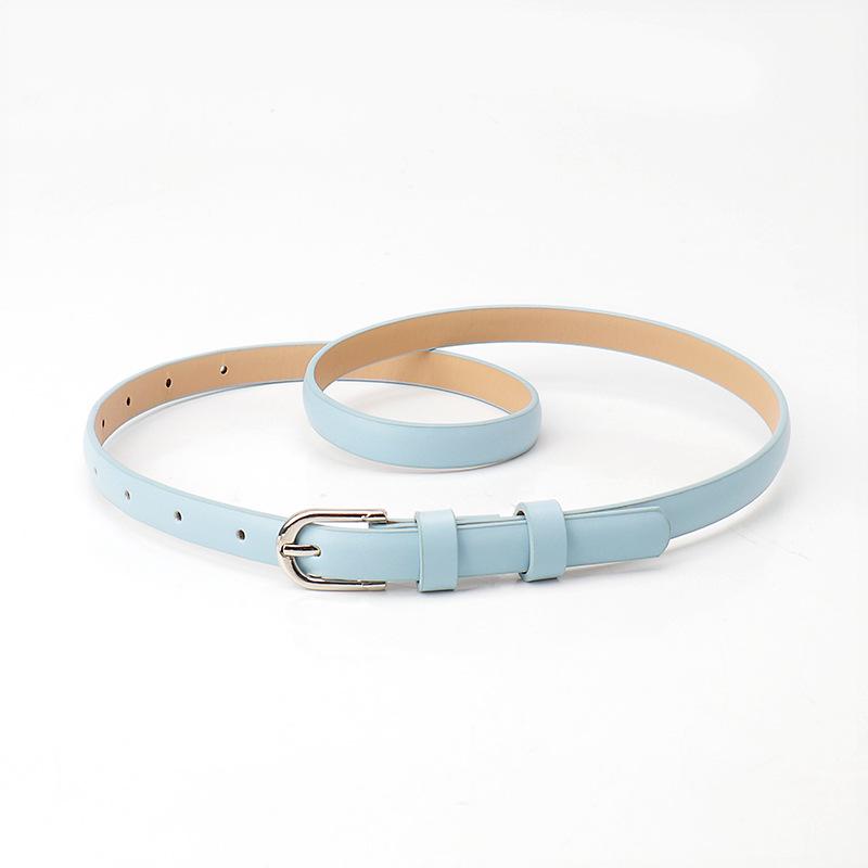 Korean Style Fashionable Women's Thin Belt with Alloy Pin Buckle - Perfect for Skirts and Small Suits