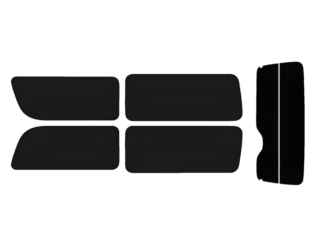 MOS SHIELD Car Rear for Toyota Hiace 200 Long Single Super Hard Smoke Japanese-Made Film, Set, 2-Layer, Series, Van, 5-Door, 2nd-Row Window,