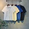 C S In The Room unbalanCed Short Sleeve Collar Shirt 4Color