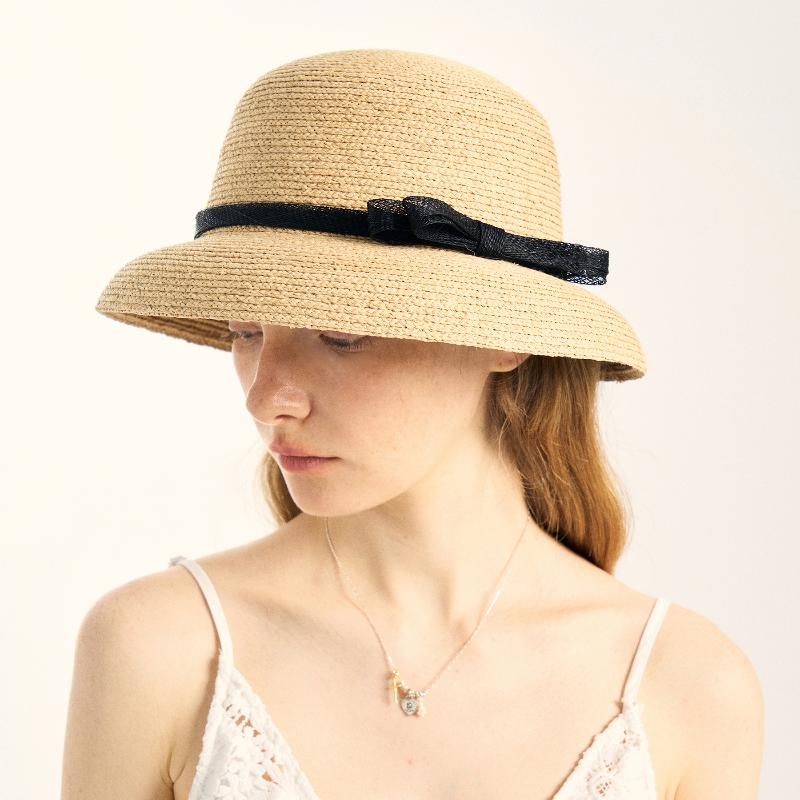 My Extreme Outdoor Activities Women's Uspop ’S Straw Sun Hat With Bow, Elegant Wide Brim Summer Hat For Beach, Travel And Daily Wear, Lightweight & Packable 56-58Cm