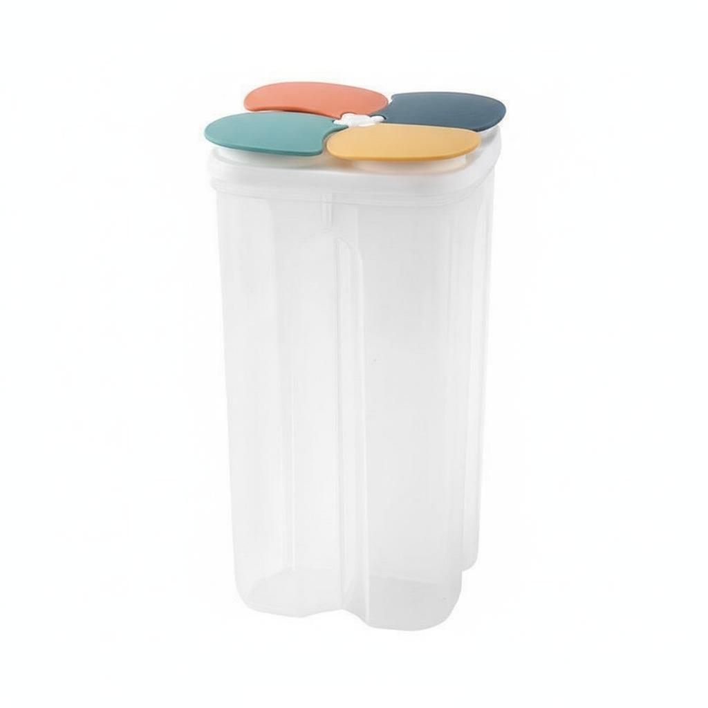 Sealed Food Storage Container Dustproof Divided Food Storage Container Multi-Compartment Pantry Canister Large Capacity