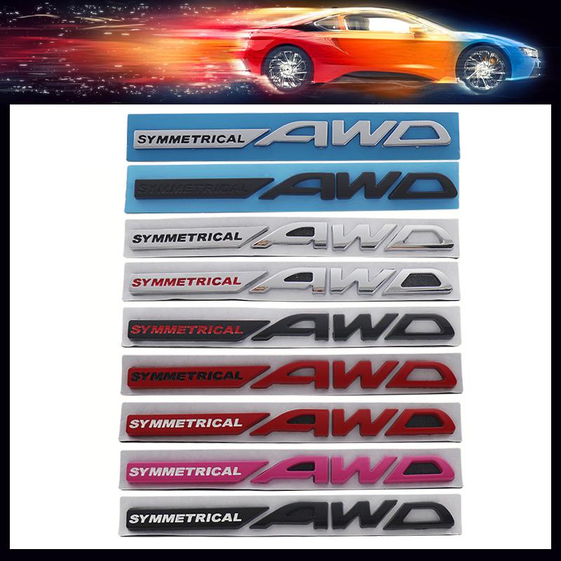 3D Car Styling SYMMETRICAL AWD car Hood Fender trunk Rear Bonnet Nameplate Decal Emblem Badge Sticker