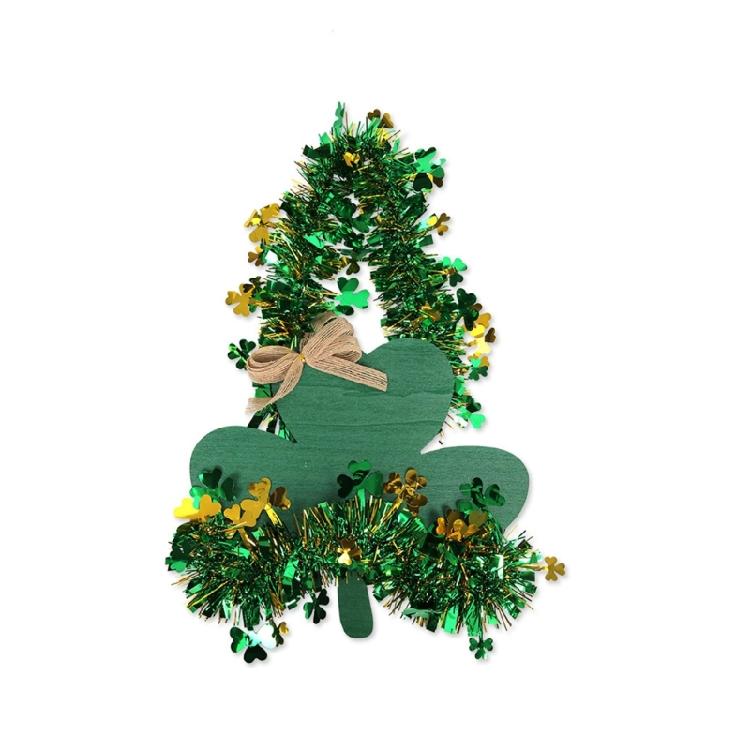 

Irish Festival Wall Hanging Decoration Wood Shamrock Door Sign Ornament for Door Mantels Tree Festival Celebration