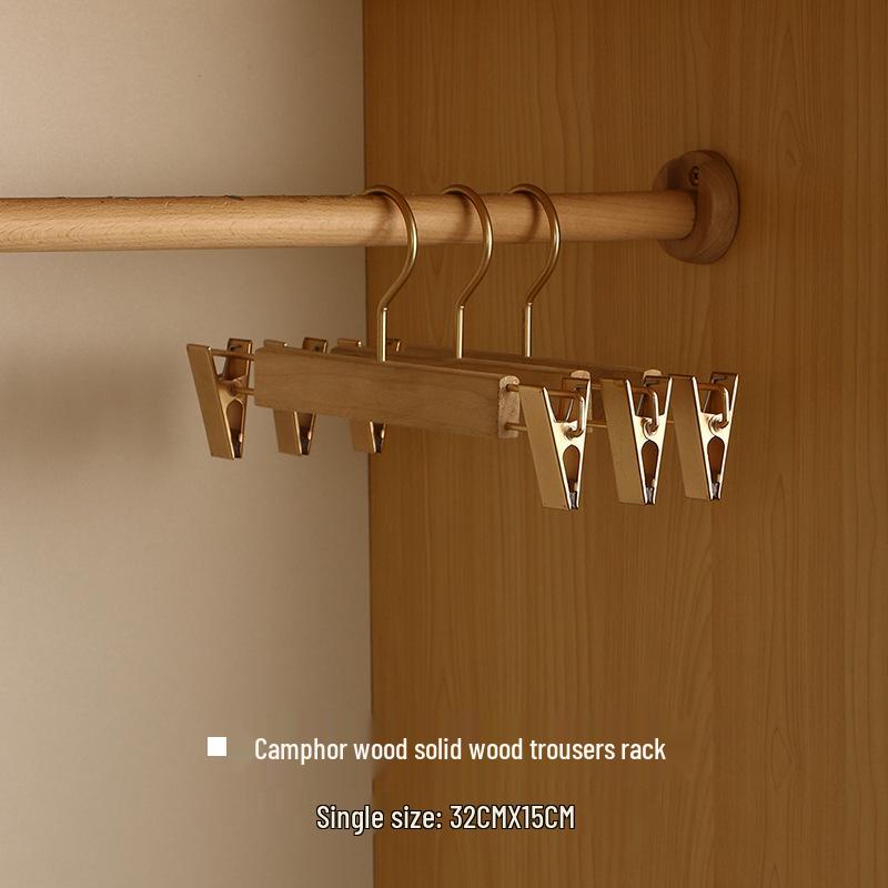 Pure Natural Camphor Wood Wide Shoulder Adult Suit Hanger - High-End Solid Wood Wardrobe Clothes Rack