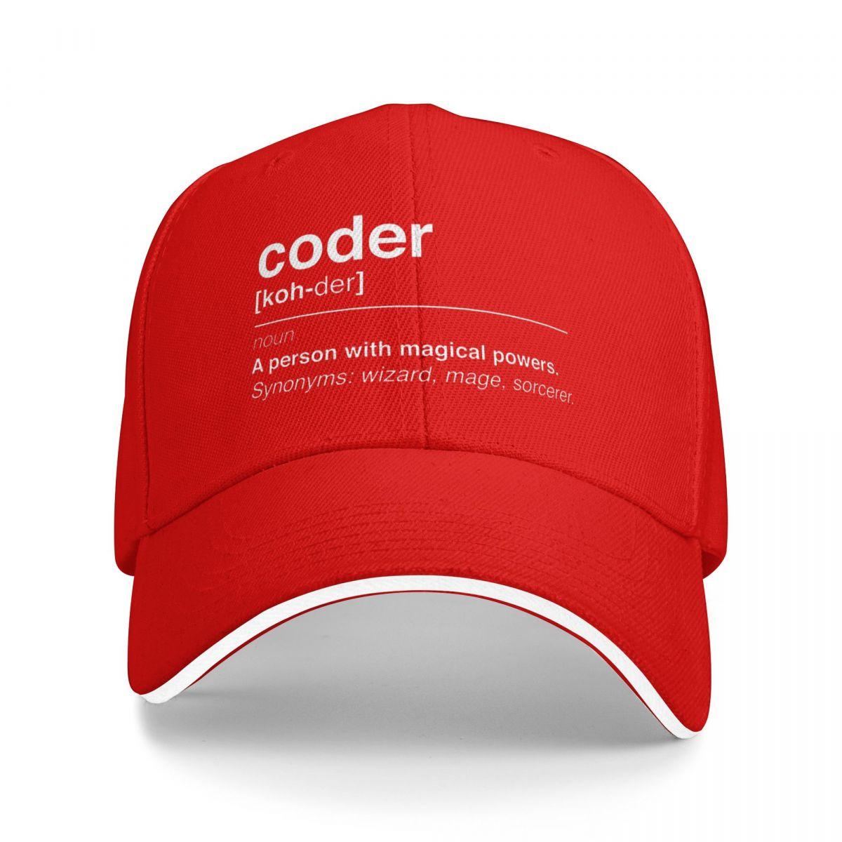 Unisex Baseball Hats Coder Definition Outdoor Streetwear Summer Sports Baseball Caps Hip Hop Cap Casquette Polychromatic Hats One Size