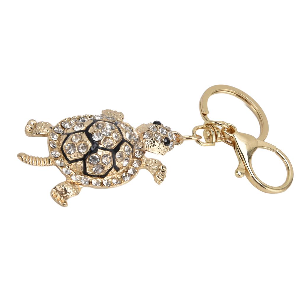 Cute Keychain Elegant Style Durable Tortoise Design Bright Colors Pendant for Car KeysWhite